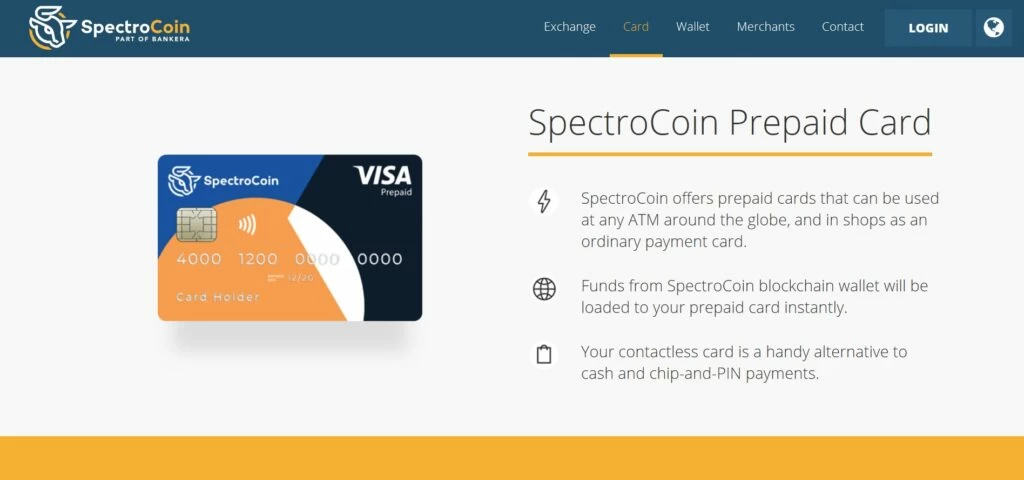 carta prepagata Spectrocoin