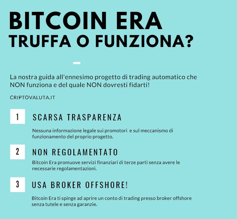 Bitcoin era come funziona - INFOGRAFICA REALIZZATA DA CRIPTOVALUTA.IT