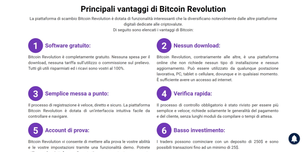bitcoin revolution vantaggi
