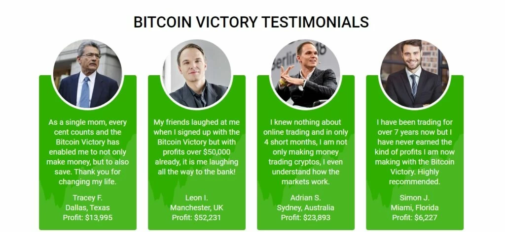 bitcoin victory testimonianze