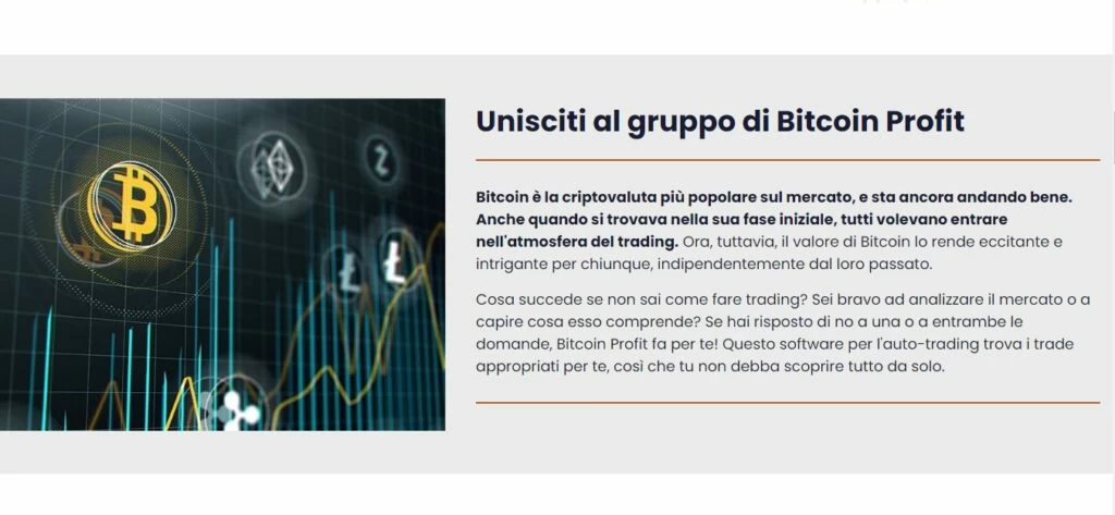 L'invito a unirsi a Bitcoin Profit.