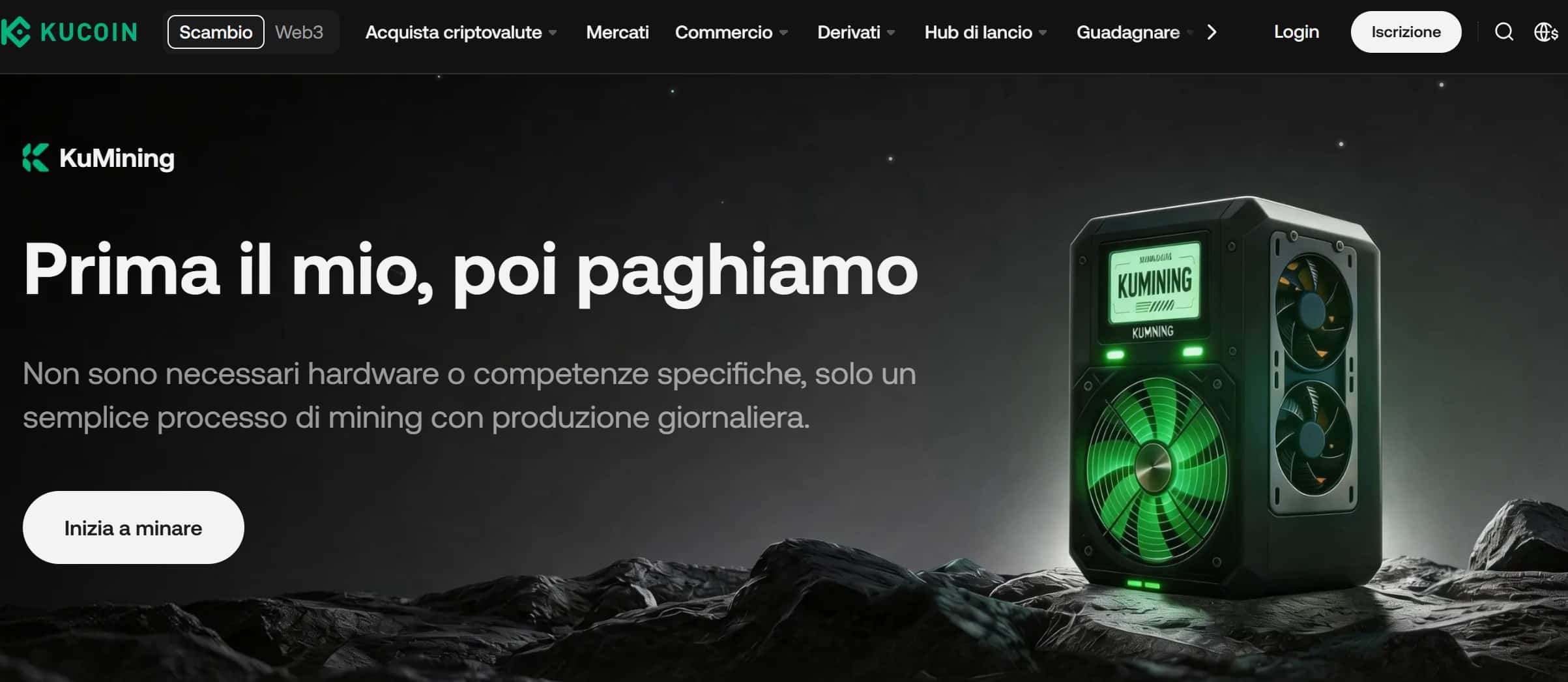 KuMining - migliori piattaforme cloud mining