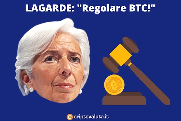 Lagarde vuole regolare bitcoin