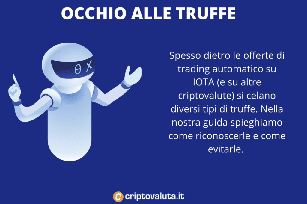 Truffe trading automatico IOTA - infografica