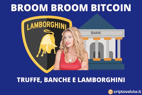 Bitcoin - Valeria Marini, Lamborghini e JP Morgan