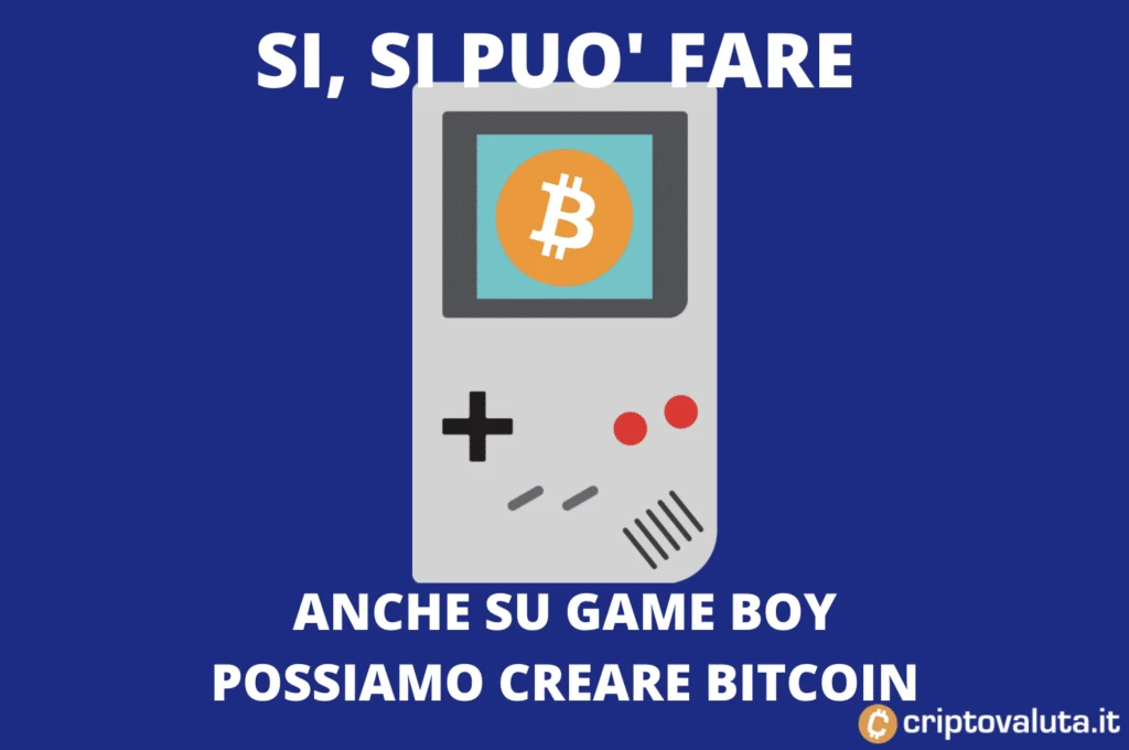 Game Boy mining su Bitcoin