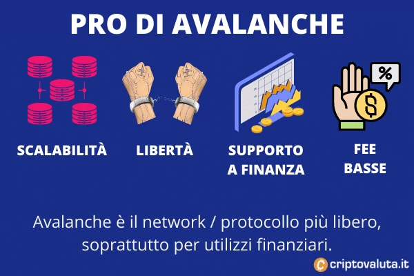 Avalanche pro contro 