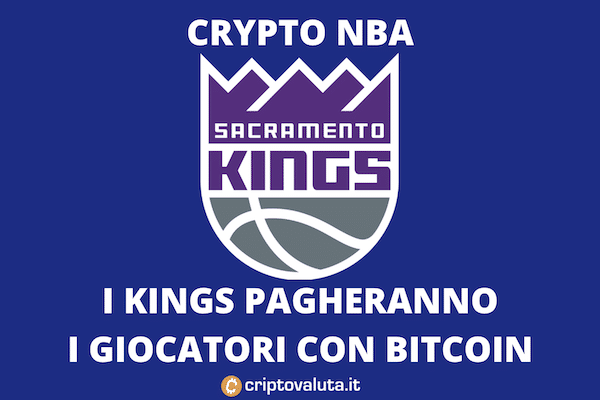 Salari giocatori Kings pagati in Bitcoin