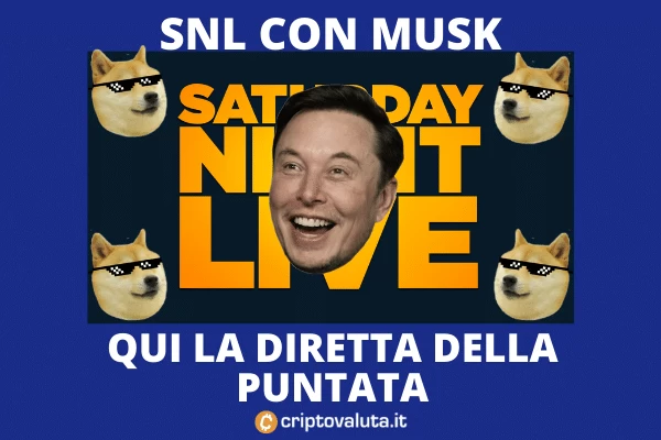 Criptovaluta.it - diretta Saturday night live con Elon Musk e Dogecoin