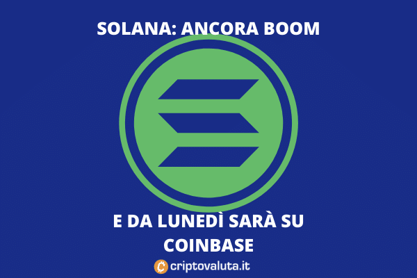 Solana: boom prima di arrivare su Coinbase