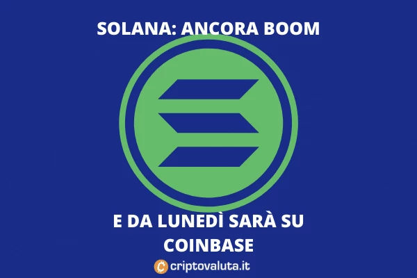 Solana: boom prima di arrivare su Coinbase