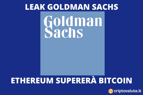 Ethereum supera BItcoin secondo Goldman Sachs