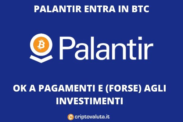 Palantir Bitcoin Pagamenti - a cura di Criptovaluta.it