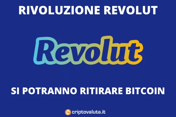 Revolut prelievo in Bitcoin