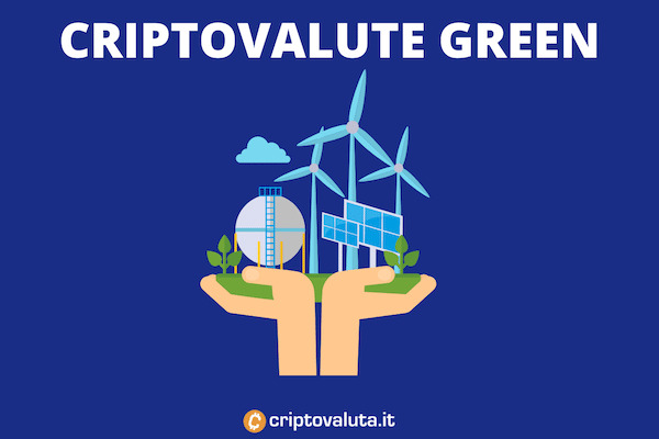 Guida di Criptovaluta.it alle criptovalute green - con analisi di tecnologia, consumi e con izfografiche