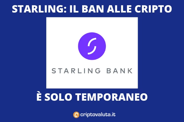 Starling ban criptovalute - è solo temporaneo