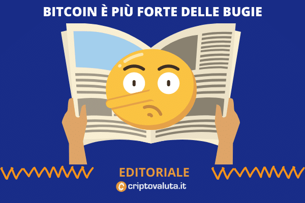 Bugie Bitcoin - editoriale di Criptovaluta.it