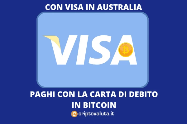 VISA per pagare in Bitcoin e cripto in Australia - di Criptovaluta.it