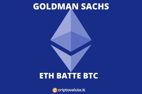 Ethereum batte bitcoin - secondo Goldman Sachs