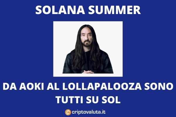 Solana: sponsor al Lollapalooza - e il token vola sui mercati