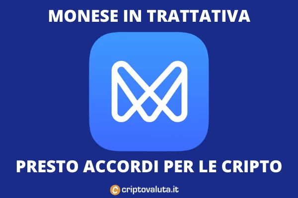 Monese - exchange trattativa per introdurre crypto