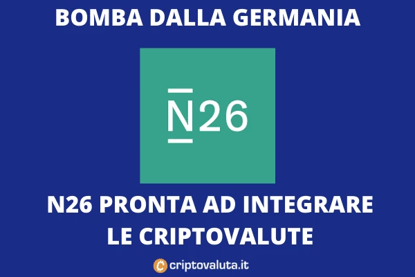 Anche N26 pronta ad entrare nel mondo delle criptovalute