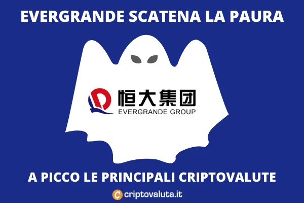 Evergrande crack - effetto sulle criptovalute