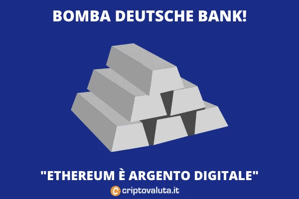 Ethereum argento digitale - l'analisi di Deutsche Bank