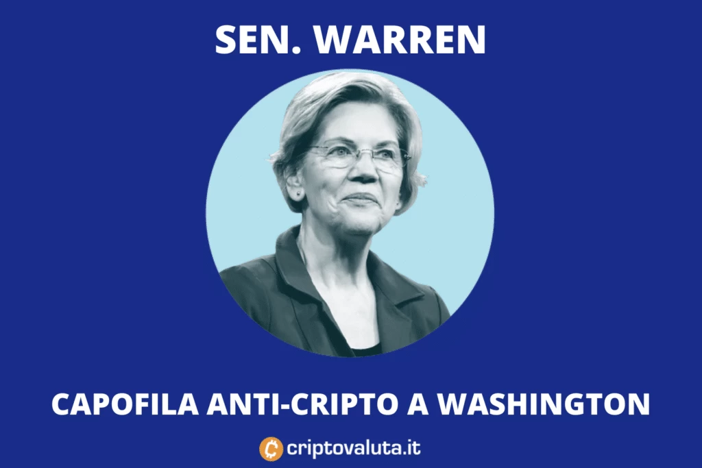 Warren Senatrice anti-cripto - di Criptovaluta.it