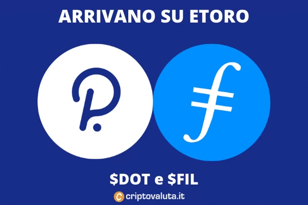 Filecoin e Polkadot arrivano su eToro - l'analisi di Criptovaluta.it