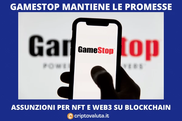 Blockchain NFT e Web3 per GameStop