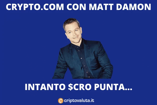 Matt Damon con Crypto.com - l'analisi di Criptovaluta.it