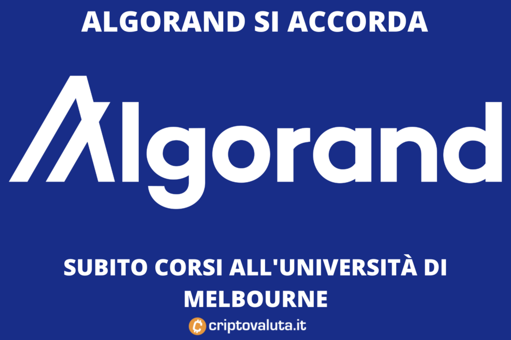 Algorand si accorda con l'università di Melbourne