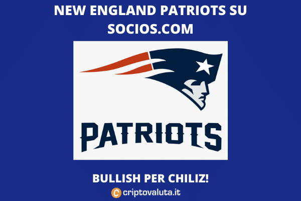 New England Patriots sposano Chiliz e Socios.com