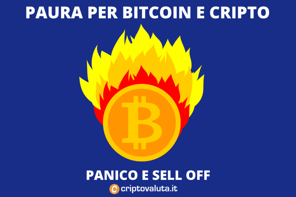 Bitcoin panico cripto - sell off e analisi