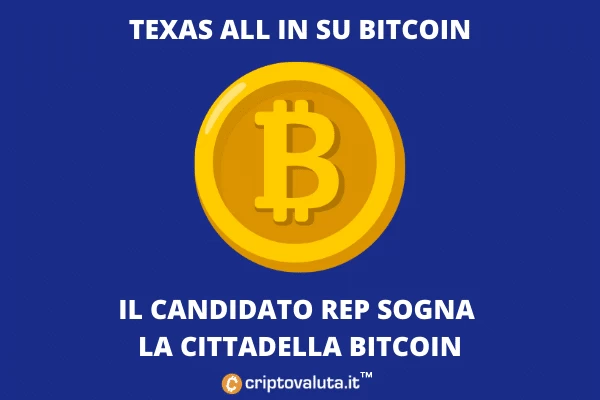 Texas - il candidato governatore sogna Bitcoin