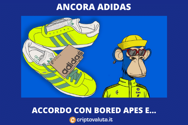 Adidas si accorda con Bored Apes