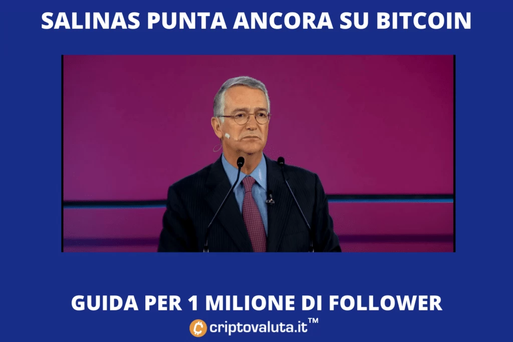 Salinas pubblica una guida su Bitcoin - 1 milione di follower coinvolti