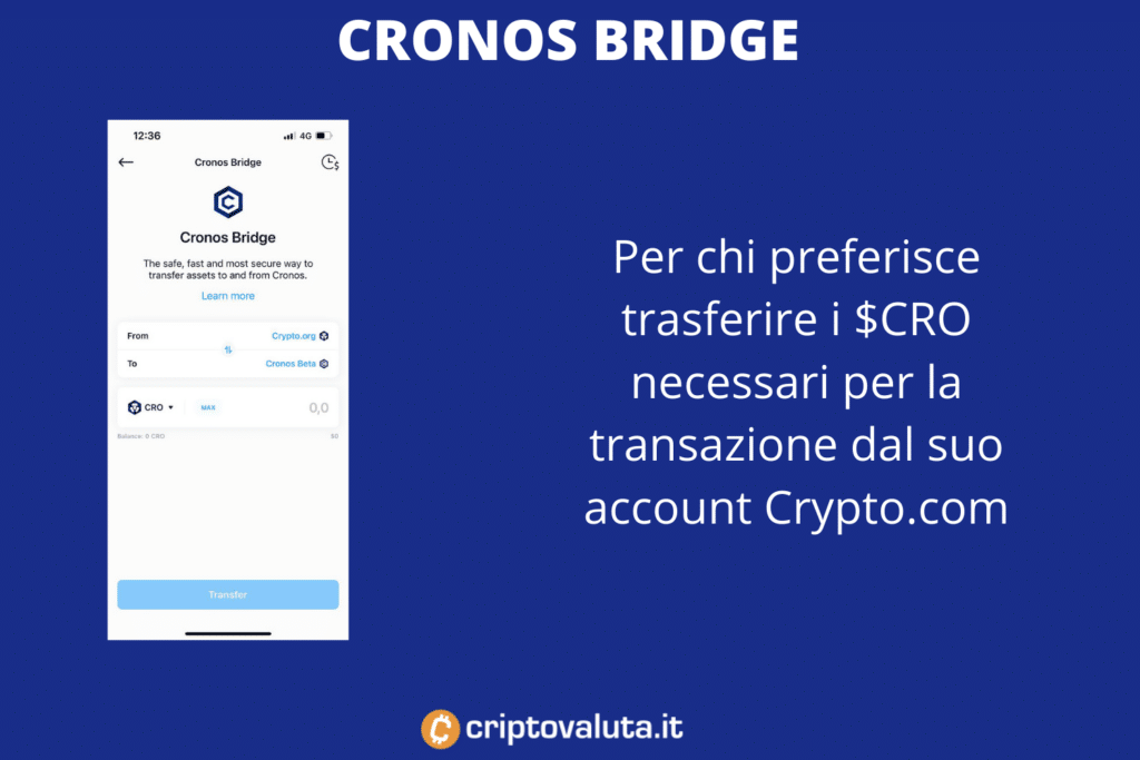 Crypto.com - bridge su Cronos
