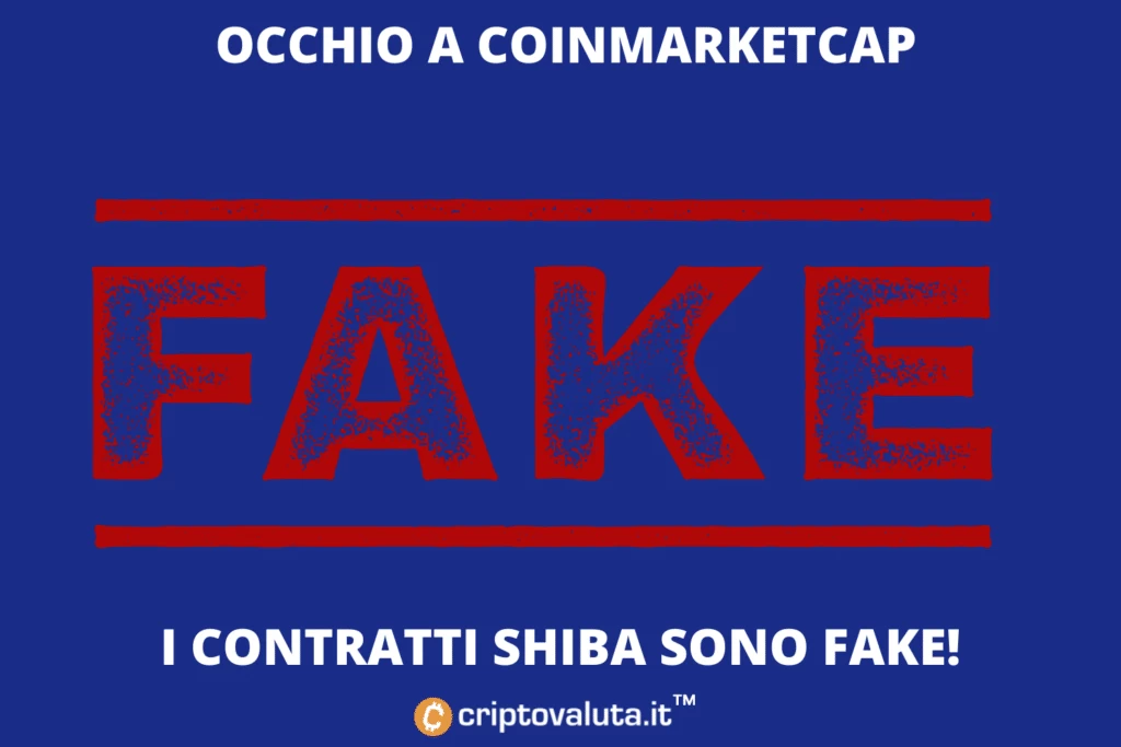 Coinmarketcap ancora fail - 3 contratti fake su $SHIB