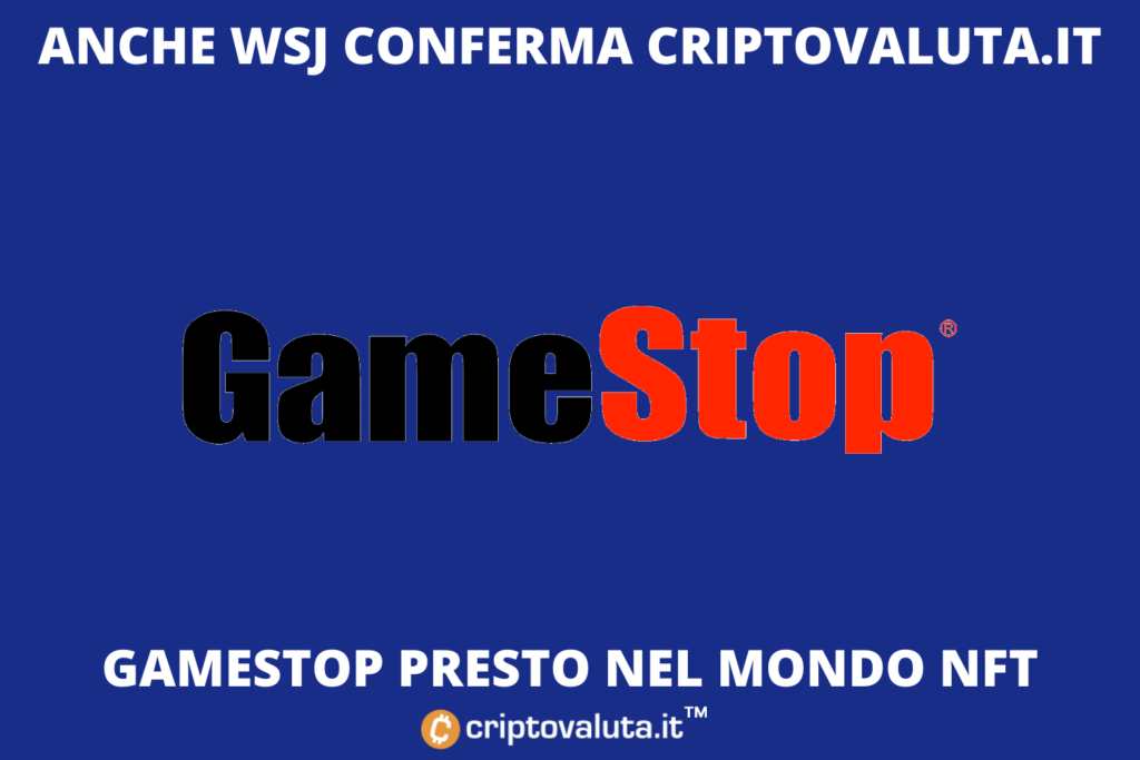 WSJ confirma Criptovaluta.it - ​​Gamestop en NFTs