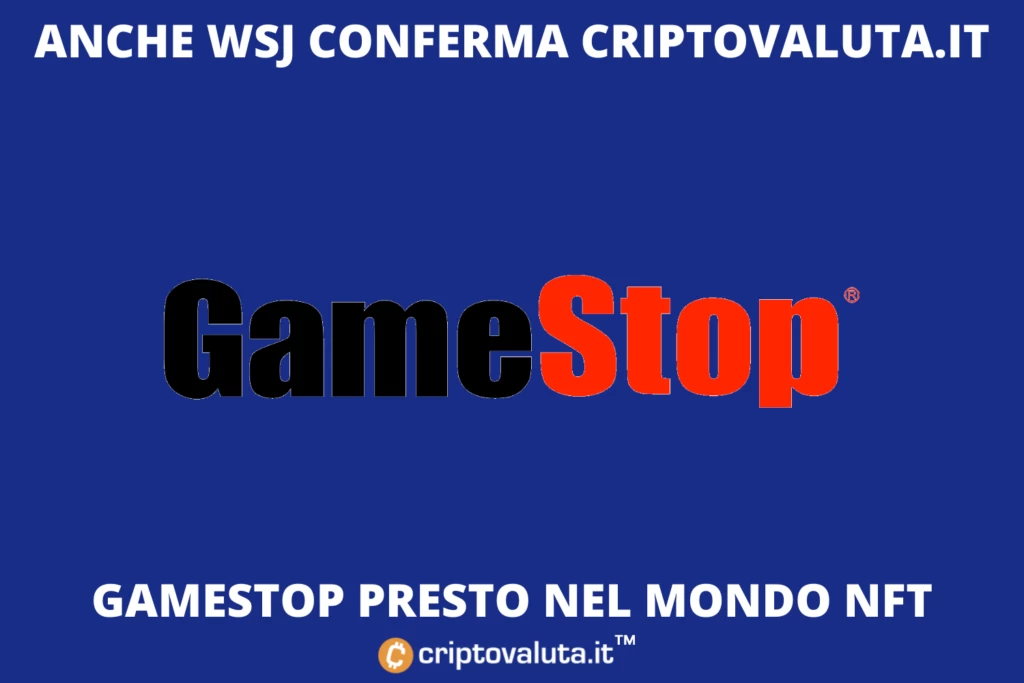 WSJ conferma Criptovaluta.it - Gamestop nei NFT