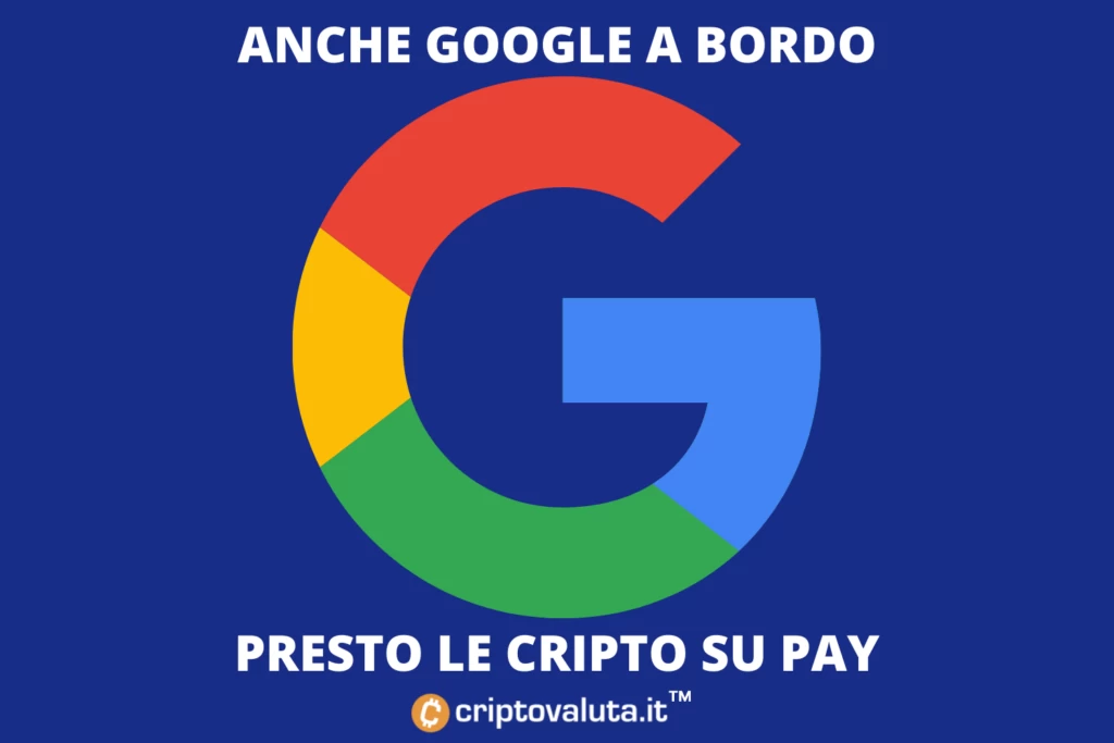 Google apre finalmente alle cripto