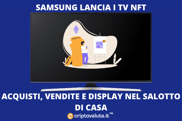 Televisori Samsung con NFT incorporati