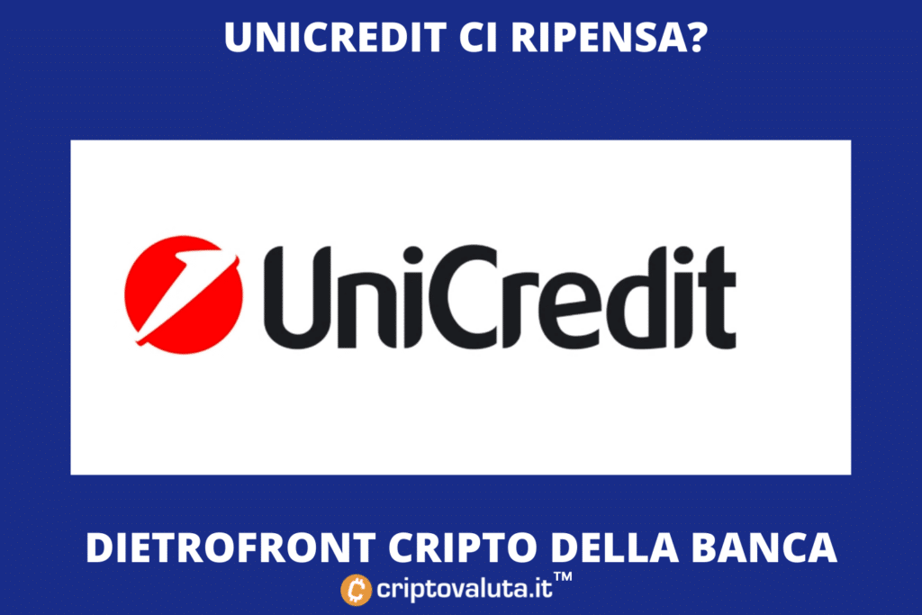 Unicredit - passo indietro su Bitcoin