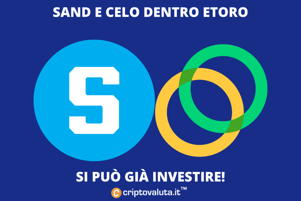 Sand and Celo agregado por eToro