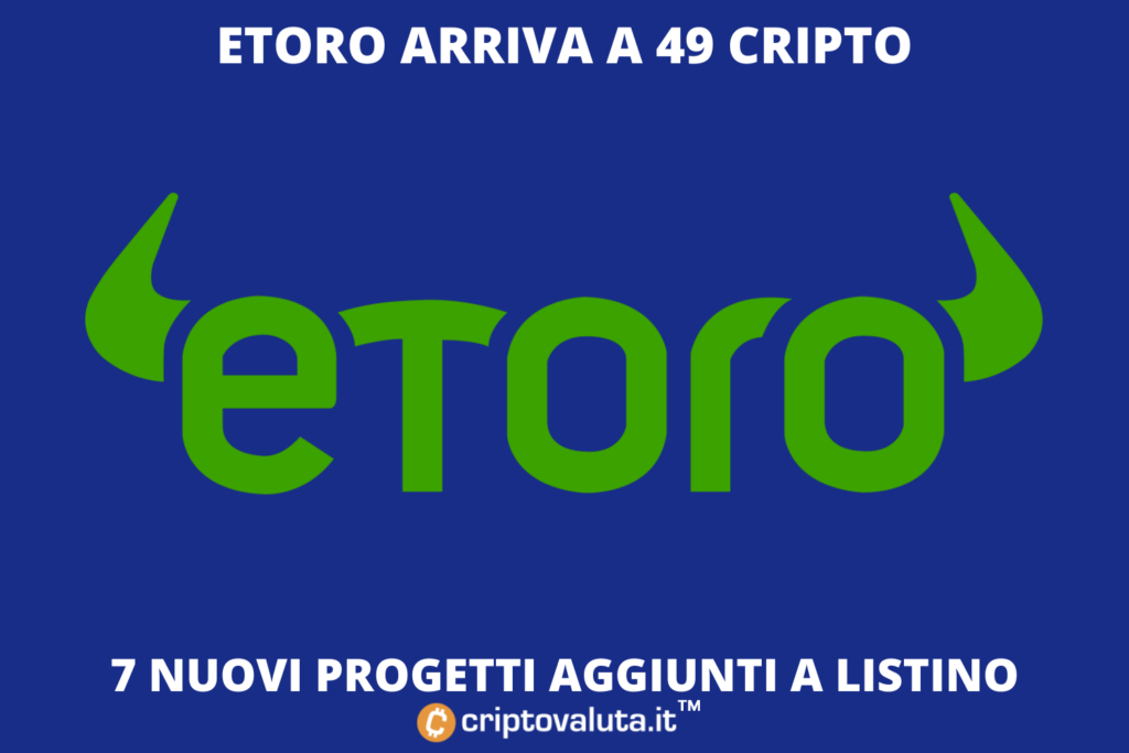 eToro - listados nuevos - hasta 49 criptomonedas