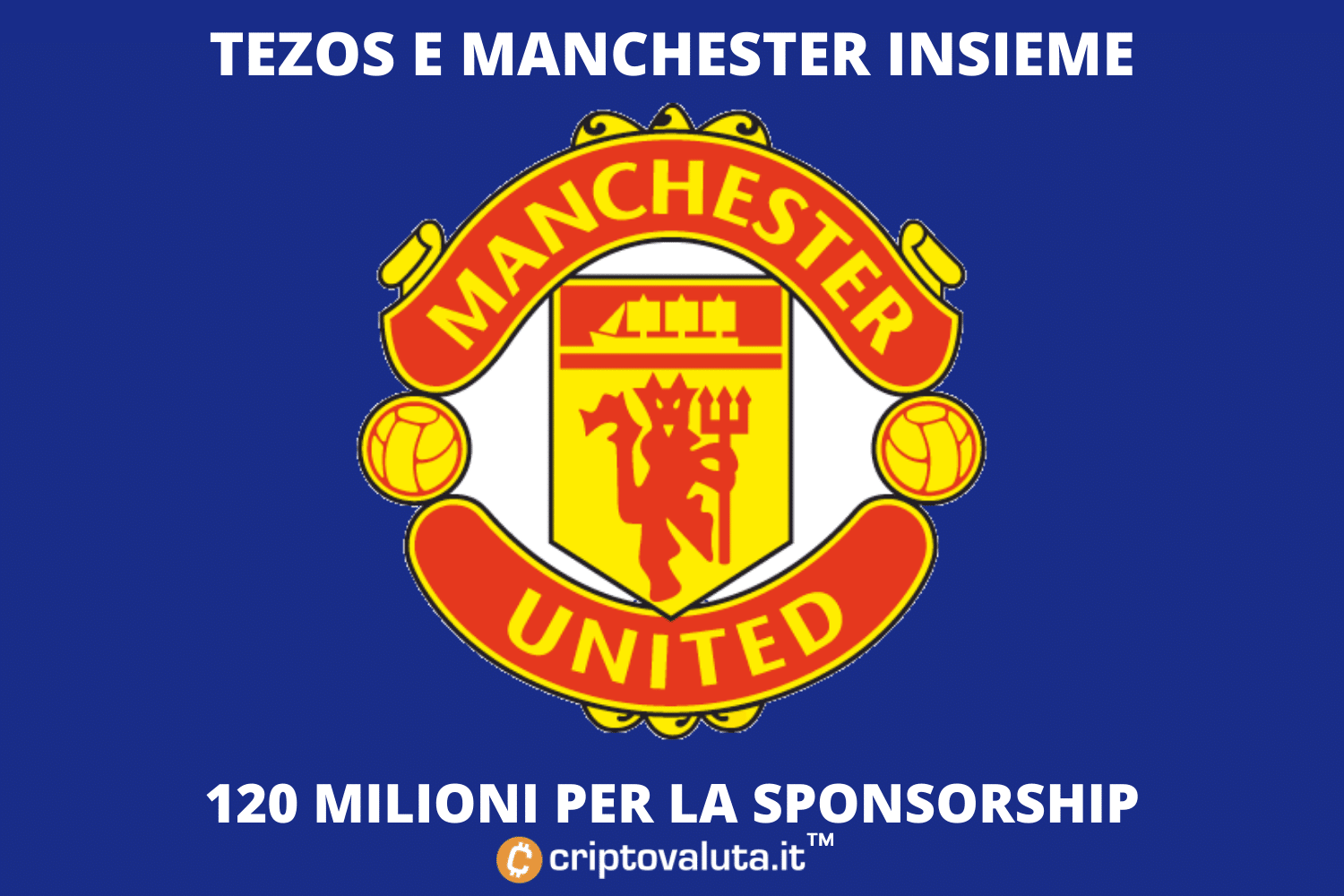 Tezos diventa sponsor del Manchester United | 120 milioni in 6 anni