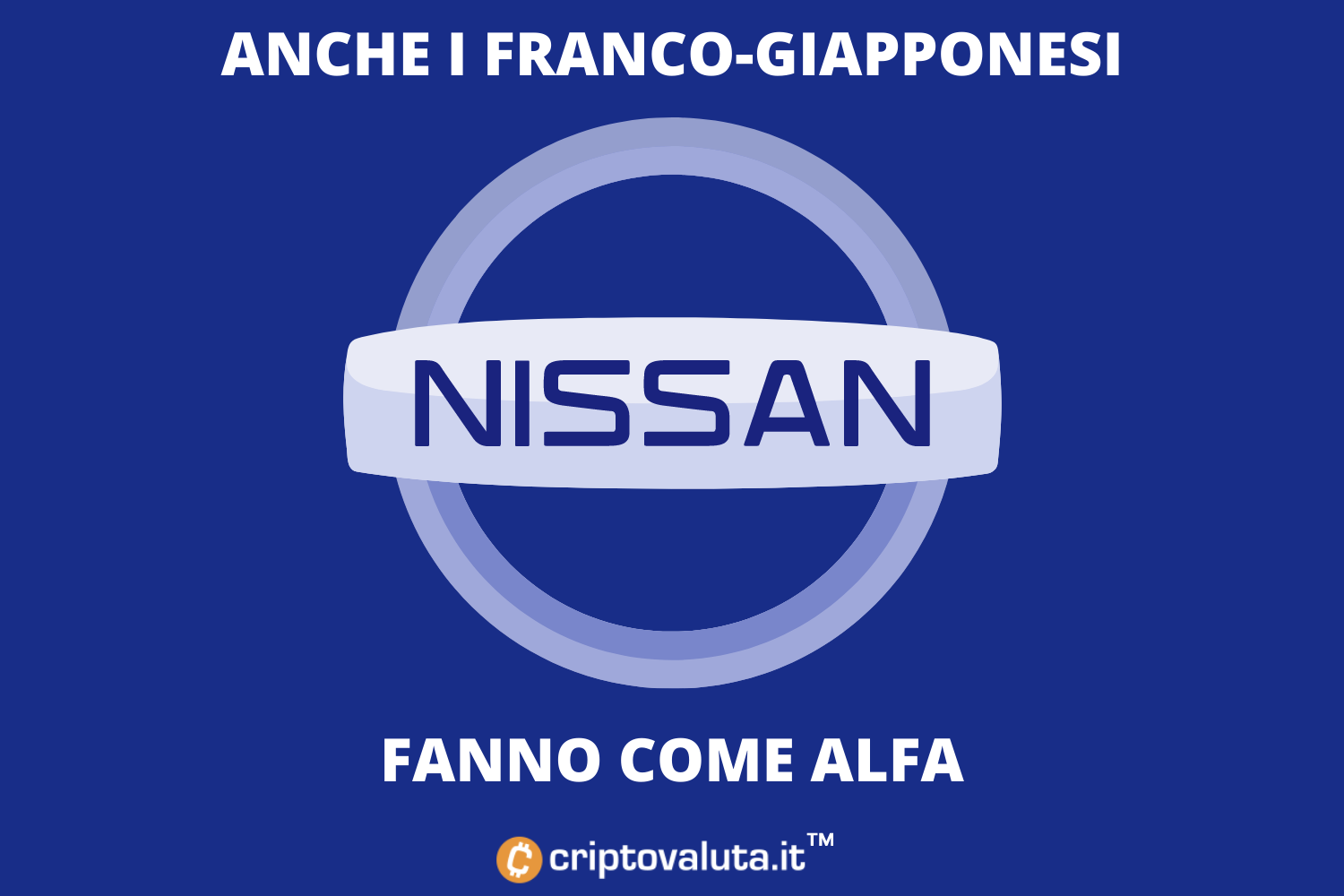 Nissan-Renault vuole fare come Alfa | NFT per le info delle auto su Tezos