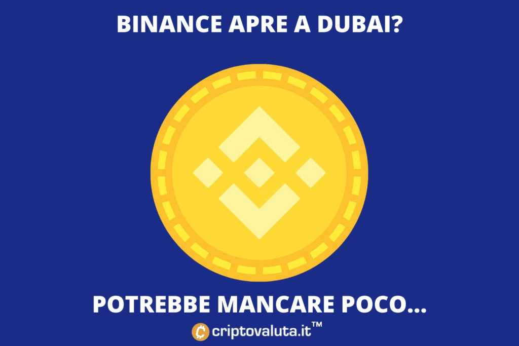 Binance vola a Dubai secondo rumors